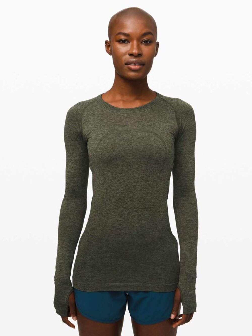 Lululemon Women's Swiftly Tech Long Sleeve Crew - Green/Black
